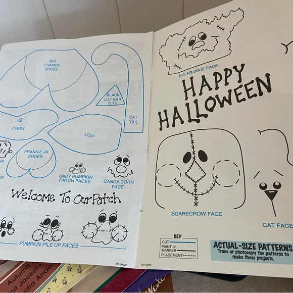 80s Country Folk Art craft instructions patterns Magazines Halloween Nautical - Picture 5 of 16